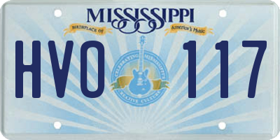 MS license plate HVO117