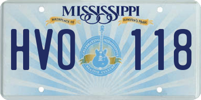 MS license plate HVO118