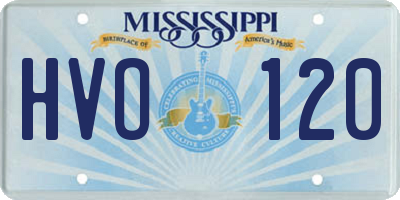 MS license plate HVO120