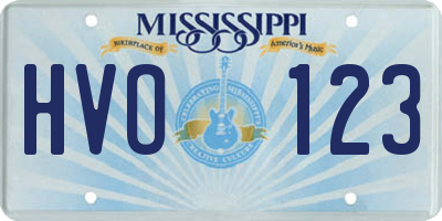 MS license plate HVO123