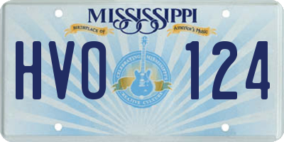 MS license plate HVO124