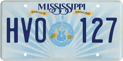 MS license plate HVO127