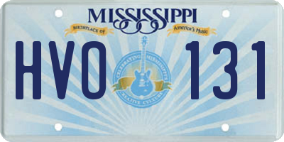 MS license plate HVO131
