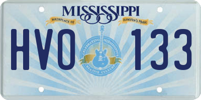 MS license plate HVO133