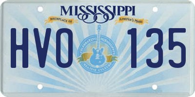 MS license plate HVO135