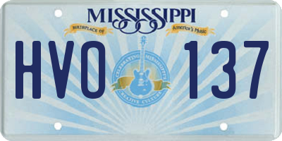 MS license plate HVO137