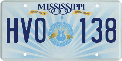 MS license plate HVO138