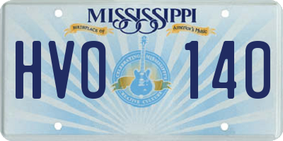 MS license plate HVO140