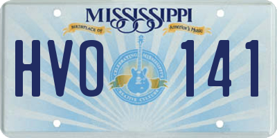 MS license plate HVO141