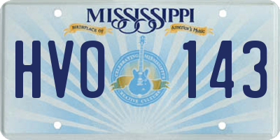 MS license plate HVO143