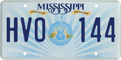 MS license plate HVO144