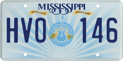 MS license plate HVO146