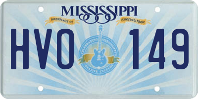 MS license plate HVO149