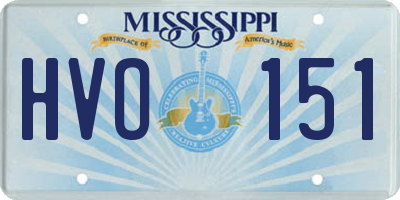 MS license plate HVO151