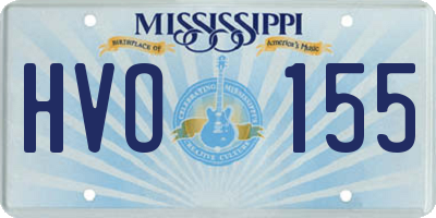 MS license plate HVO155