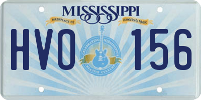 MS license plate HVO156