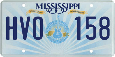 MS license plate HVO158