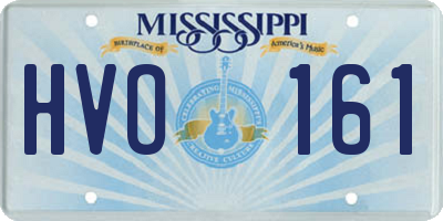 MS license plate HVO161