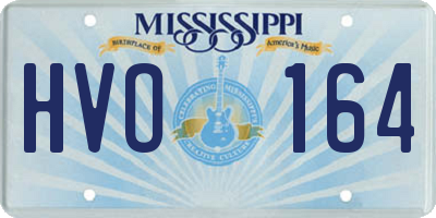 MS license plate HVO164