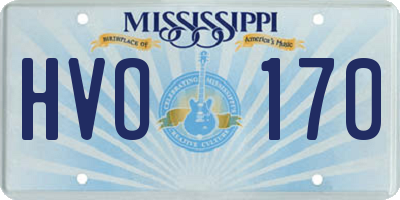 MS license plate HVO170