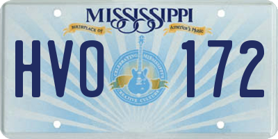 MS license plate HVO172