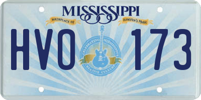 MS license plate HVO173