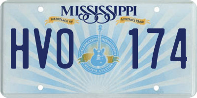 MS license plate HVO174