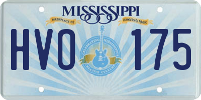 MS license plate HVO175