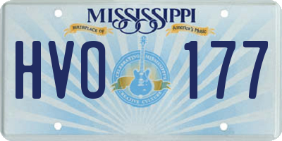 MS license plate HVO177