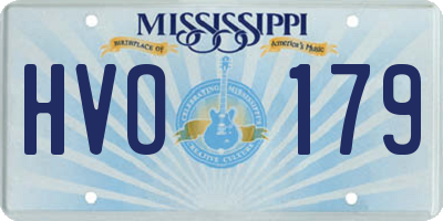 MS license plate HVO179