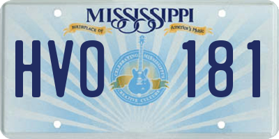 MS license plate HVO181