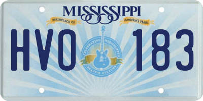 MS license plate HVO183