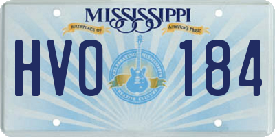 MS license plate HVO184