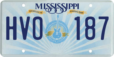 MS license plate HVO187