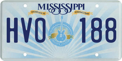 MS license plate HVO188