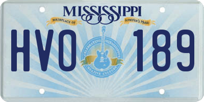 MS license plate HVO189