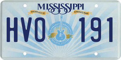 MS license plate HVO191