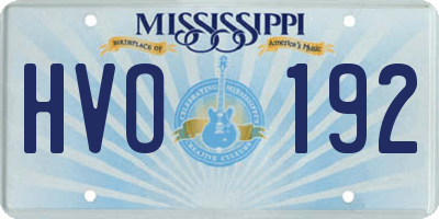 MS license plate HVO192