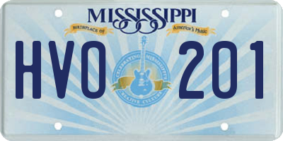 MS license plate HVO201