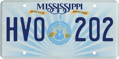 MS license plate HVO202