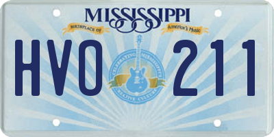 MS license plate HVO211