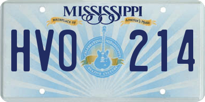 MS license plate HVO214