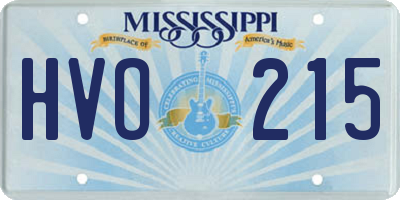 MS license plate HVO215