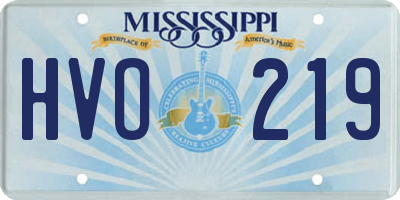MS license plate HVO219