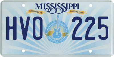 MS license plate HVO225