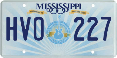 MS license plate HVO227