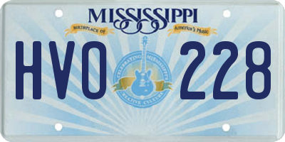 MS license plate HVO228