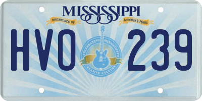 MS license plate HVO239