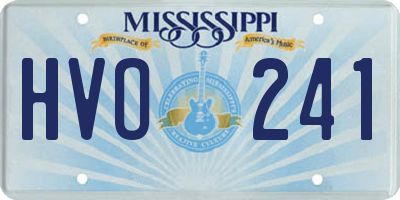 MS license plate HVO241