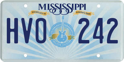 MS license plate HVO242